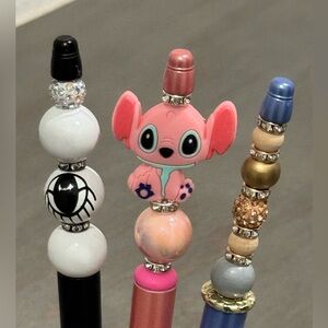 P38. Set .(3)Pink and Black Beaded Kids Toy Set